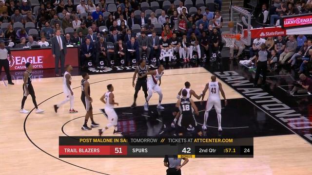 Anthony Tolliver Full Play 10/28/19 Portland Trail Blazers vs San Antonio Spurs | Smart Highlights смотреть онлайн