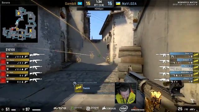 CS GO Gambit Esports vs Na 'Vi, DreamHack Winter 2017, Group stage 3. match (01.12.2017) смотреть онлайн