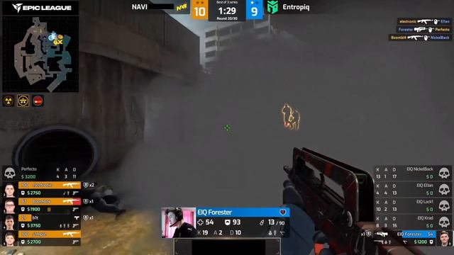 NAVI vs ENTROPIQ. Map-2 Overpass. EPIC CIS League Spring 2021 смотреть онлайн