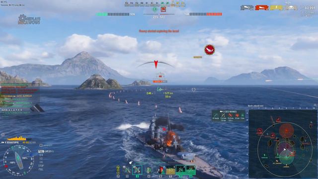 Sevastopol 7 Kills & 95k Damage | World of Warships Gameplay смотреть онлайн