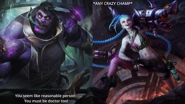 Dr. Mundo Interactions with Other Champions | HE IS FAN OF SINGED | League of Legends Quotes смотреть онлайн