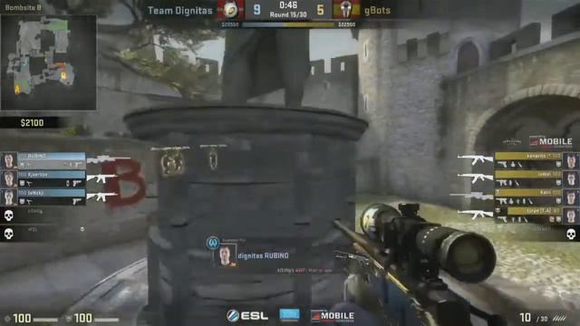 dignitas vs. gBots [Map 1 BO1] ESL Barcelona CS:GO Invitational смотреть онлайн