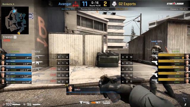 Starladder Berlin 2019 CS:GO | Legends Stage Round 4 Winners Match 1 (3/3) | G2 Esports vs AVANGAR смотреть онлайн