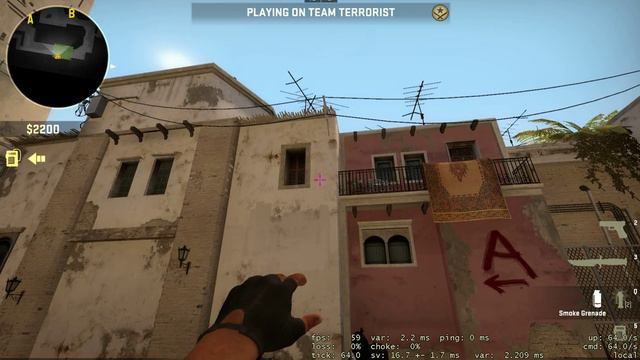 CS:GO Mirage Smoke Mid Window, 64 tick using jump+throw script смотреть онлайн