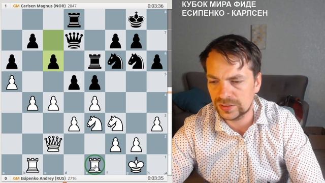 Красивые шахматы или результат? Есипенко - Карлсен смотреть онлайн