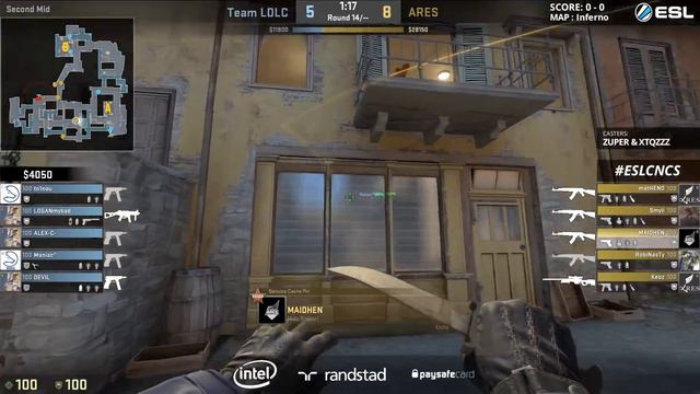 CS:GO - Team LDLC vs ARES - Inferno - Championnat National ESL - Summer 2018 - Map 1 смотреть онлайн