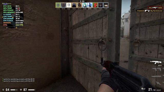 CS:GO | RTX 3070 (4K Maximum Setting) + i5 12400F смотреть онлайн