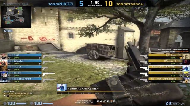 CS:GO | AREA PLAYING COBBLESTONE 10 LVL FACEIT 2017 33/14 смотреть онлайн