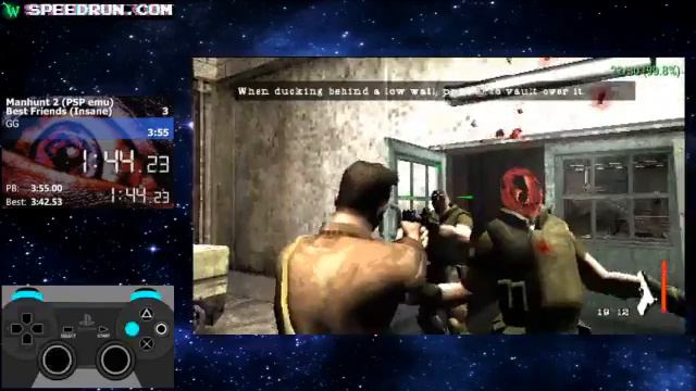 [WR] Speedrun (3:38.850) Manhunt 2 - Best Friends/Insane - PSP emu смотреть онлайн