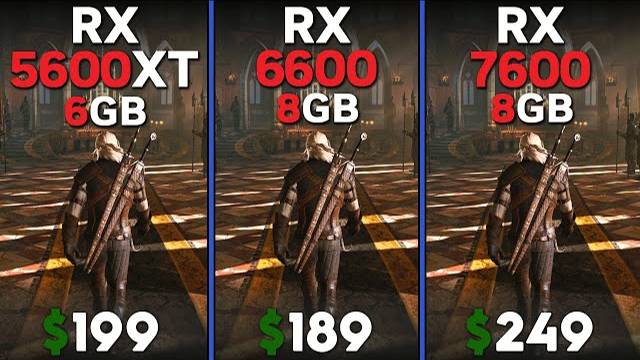 ТЕСТ - RX5600XT 6GB VS RX6600 8GB VS RX7600 8GB