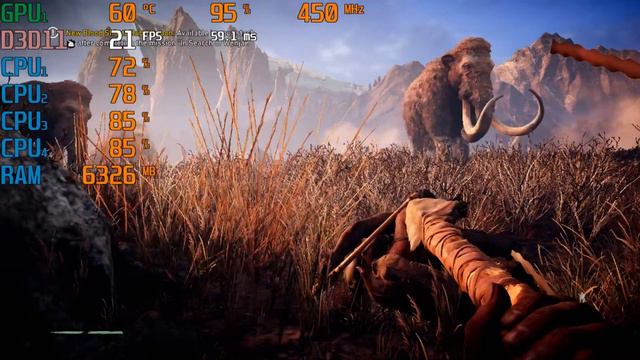 AMD A12-9720p \ Radeon R7 \ 16GB dc* RAM \ Far Cry Primal @720p low settings смотреть онлайн