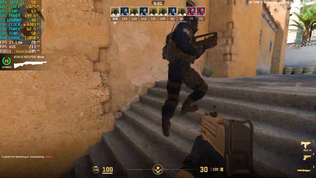 CS:GO 2 Dust 2 Deathmatch : Rtx 3070 ti + i5 12600kf (4k Low ) Banchmark смотреть онлайн