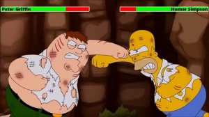 Peter Griffin vs. Homer Simpson with healthbars 2/2