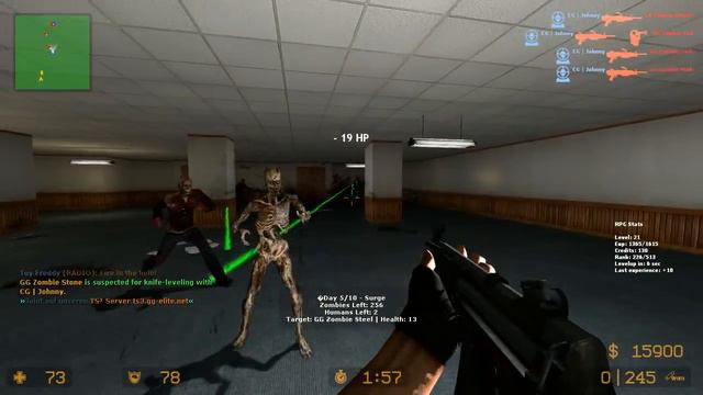 Counter Strike Source - Zombie Riot Mod online gameplay on Grimoffice map смотреть онлайн