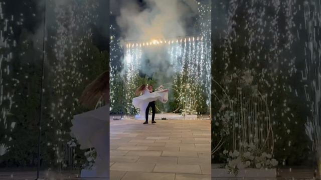 Наземный фейерверк на свадьбу , водопад огнепад Графский парк смотреть онлайн