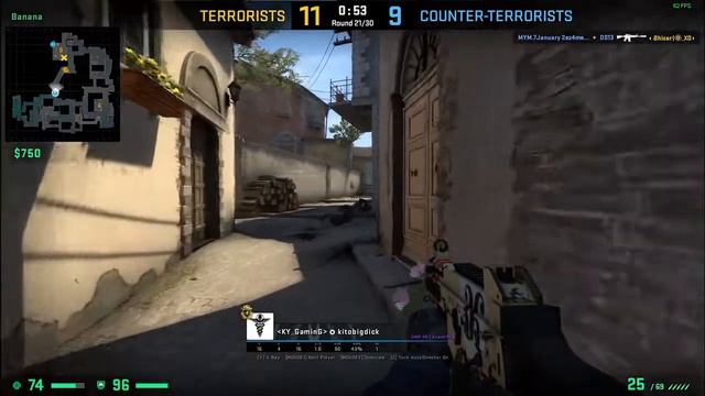 CS:GO fake B site inferno 1v4 clutch смотреть онлайн