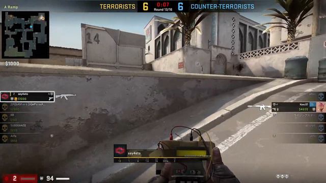 1vs4 Clutch with 2 HP (CS:GO) смотреть онлайн
