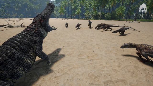 The isle Evrima - MEGA Utah Pack Vs Deinosuchus Pro - Cinematic Video смотреть онлайн