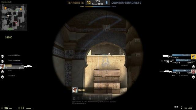 CS:GO ~ Bambi (clutch play 1v5 on Dust 2) смотреть онлайн