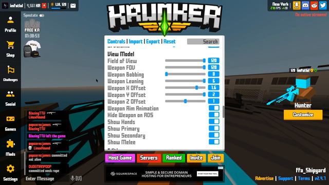 my Krunker.io settings (hunter main) смотреть онлайн