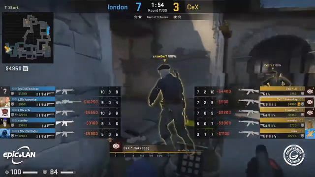 [UKCSGO] 25.11.2018 - CeX vs London @ Grosvenor epic.LAN CSGO Championships Semi-Final Map 3 смотреть онлайн