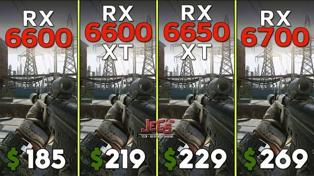 RX6600 Vs RX6600XT Vs RX6650XT Vs RX6700 - Test