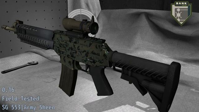 SG 553 Army Sheen - Skin Wear Preview смотреть онлайн