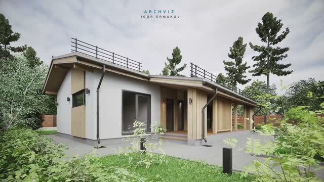 Современный и универсальный одноэтажный дом. смотреть онлайн