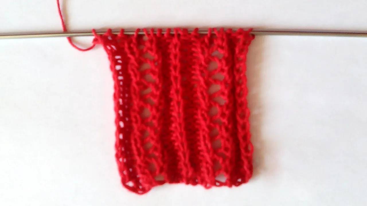 Красивый вертикальный АЖУРНЫЙ узор спицами - просто и быстро смотреть онлайн