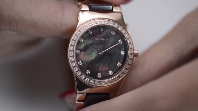 Bering Brown and Ceramic Rose Gold Classic Ladies Watch - Eve's Watch смотреть онлайн