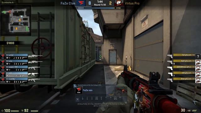 rain |FaZe| POV 1440p@60fps | 37/10 vs. Virtus.pro | de_train смотреть онлайн