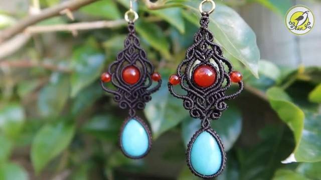 Macrame by Afeng： 2021-30｜Macrame Tutorial｜Macrame Earrings｜Memory｜编绳｜DIY смотреть онлайн