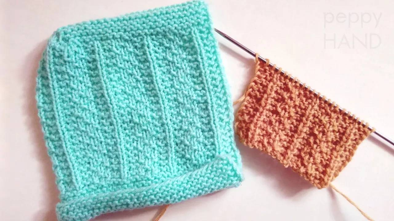 Нежный узор для детской шапочки | Вязание спицами смотреть онлайн