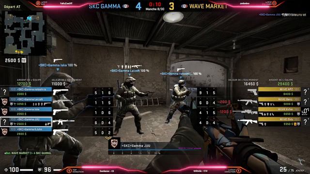 Tournoi CSGO: Match Quarts de Finale Bo1: WAVE MARKET VS SKC Gamma смотреть онлайн