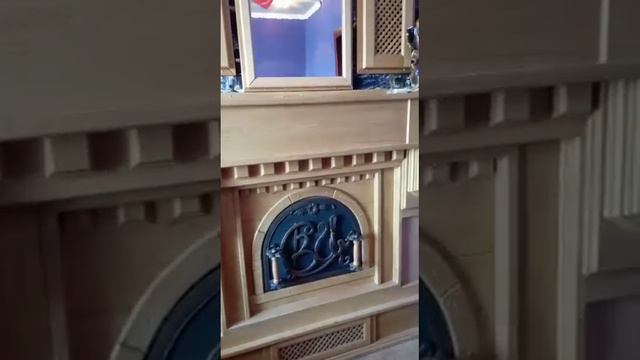Авторская работа. Камин с дровником и мини баром. Массив дуба. смотреть онлайн