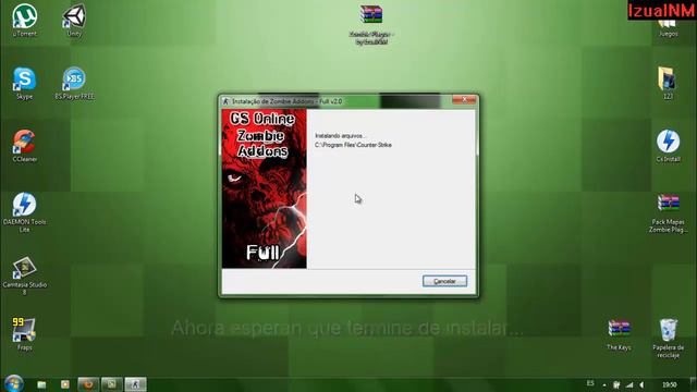 Como jugar modo Zombie Plague con Bots en Cs 1.6 + Pack de mapas смотреть онлайн