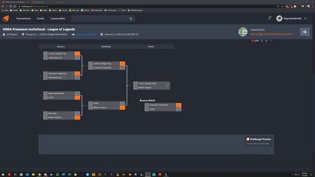 Jones College Prep vs Walter Payton College Prep | IHSEA Preseason 2020 | Finals смотреть онлайн