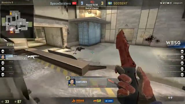 CS GO Space Soldiers vs GODSENT, 1. map cache, WESG 2017,European Qualifier Finals (26.11.2017) смотреть онлайн