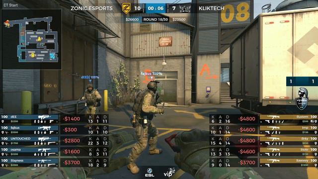 CS:GO - Kliktech vs Zonic Esports - Game 3 - Group Stage [W4D2] - Vip Adria League смотреть онлайн