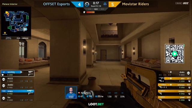 (RU) Movistar Riders vs OFFSET | map 1 | LOOT.BET/CS Season 9 | by @Zloba13 & @Mr_Zais смотреть онлайн