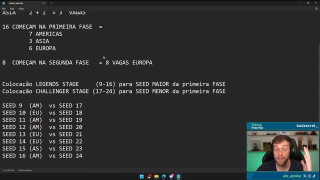 COMO FICARAM AS VAGAS PARA O PRÓXIMO MAJOR? Saiba tudo (ou quase tudo) sobre as VAGAS e SEEDS. смотреть онлайн