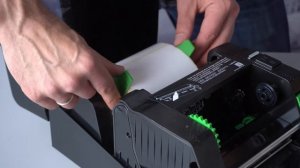 Замена | Установка ленты принтера этикеток Tsc te200. Настройка печати.