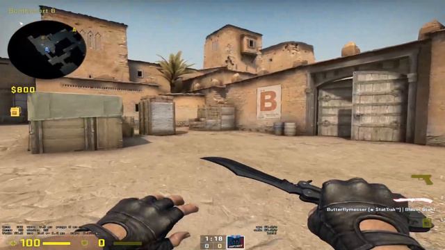 Stattrack Butterfly Knife Blue Steel MW смотреть онлайн