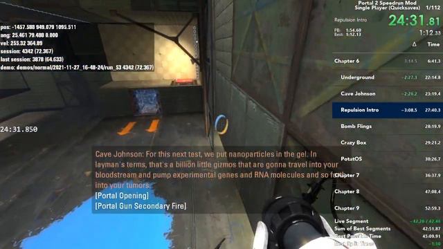 Portal 2 Speedrun Mod in 47:33.05 (PB) смотреть онлайн