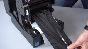 Установка риббона в TSC TE200. Красящая лента для термотрансферного принтера этикеток TSC TE200