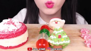 ASMR CHRISTMAS FOODS PARTY *SANTA, CHRISTMAS TREE, GINGER MAN 크리스마스 *산타, 크리스마스 트리 먹방 JANE ASMR 제인
