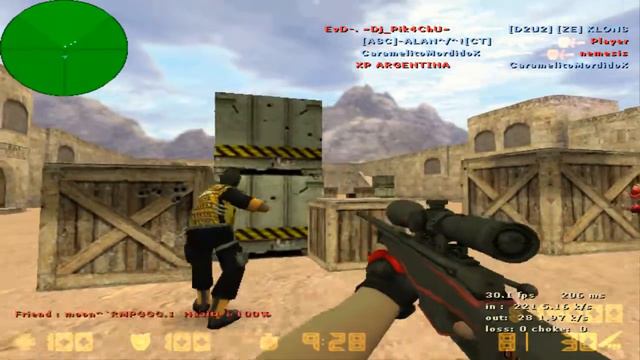Deathmatch en Counter Strike 1.6 || ~ Full AWP :D смотреть онлайн