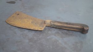 Реставрация ржавого мясницкого тесака