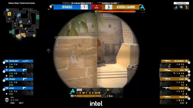 9 Pandas vs. Aurora - Map 1 [Mirage] - ESL Challenger Melbourne 2024 - CQ - Europe смотреть онлайн