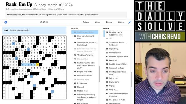 Sunday: "Rack 'Em Up" - 10 March 2024 New York Times Crossword смотреть онлайн